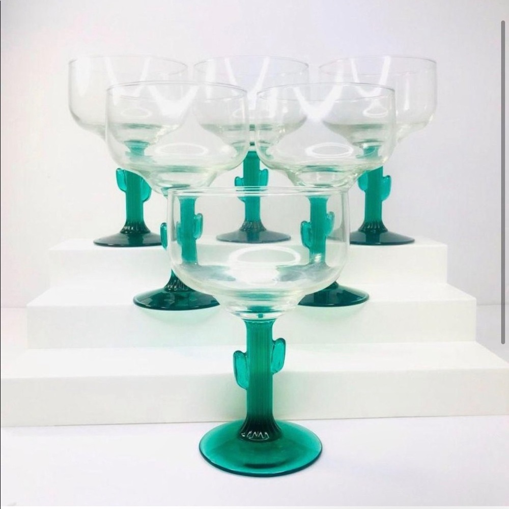 6 cactus margarita glasses